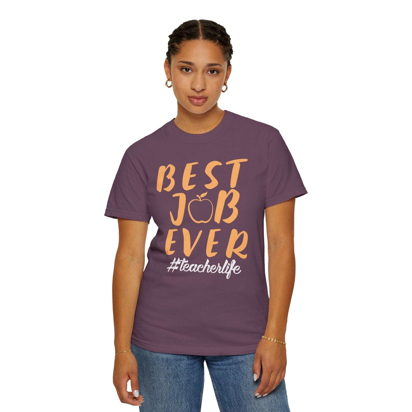 Best Job Ever - Inspirational T-Shirt with Apple Design teachers life