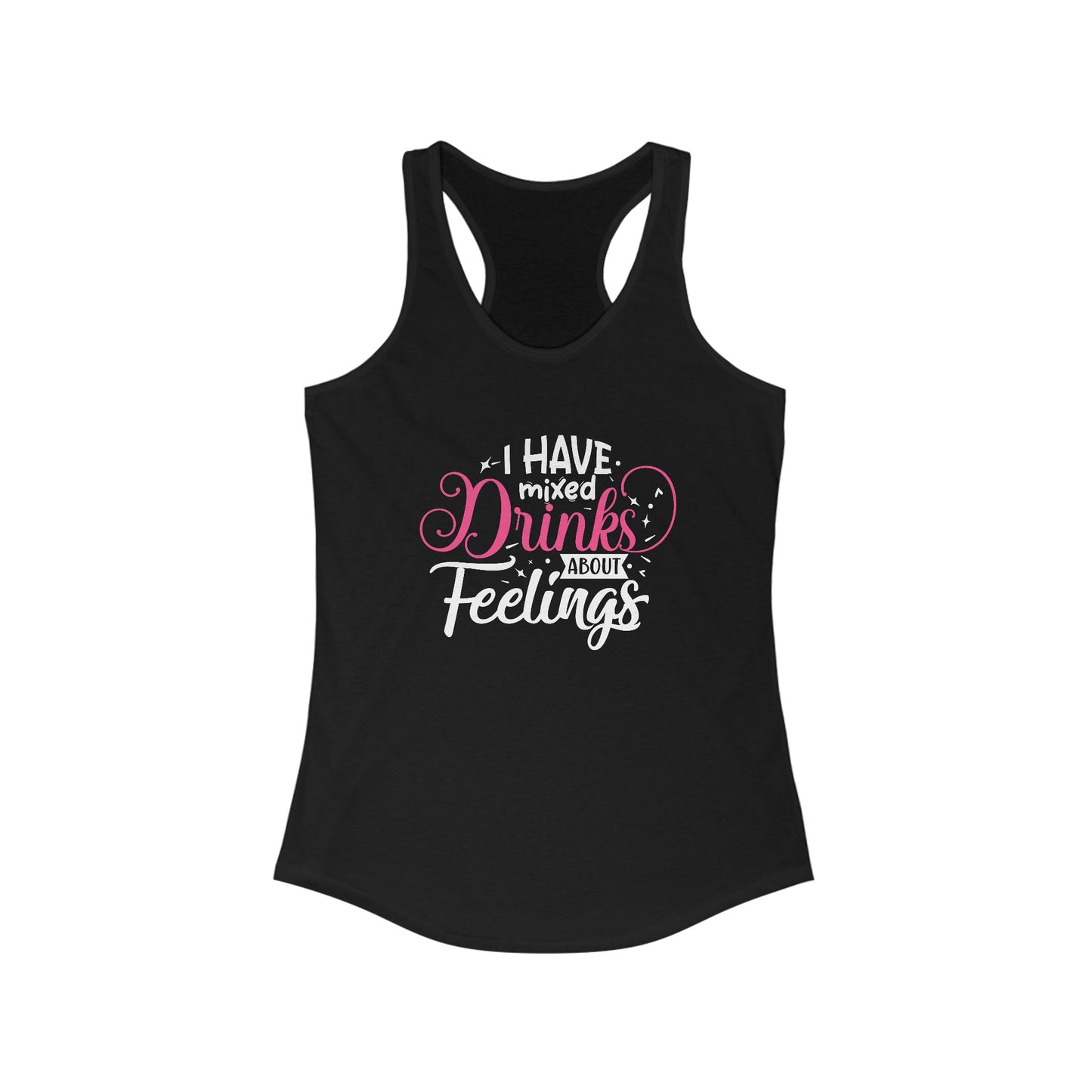 Whimsical ‘Mixed Drinks About Feelings’ Women’s Tank Top - Fun & Quirky Apparel