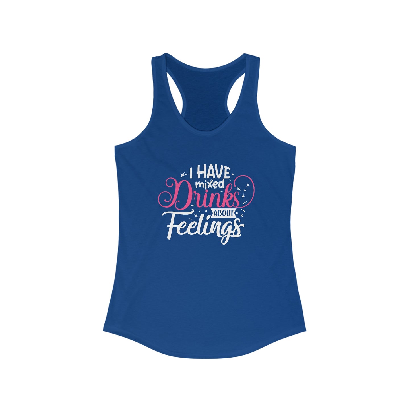 Whimsical ‘Mixed Drinks About Feelings’ Women’s Tank Top - Fun & Quirky Apparel