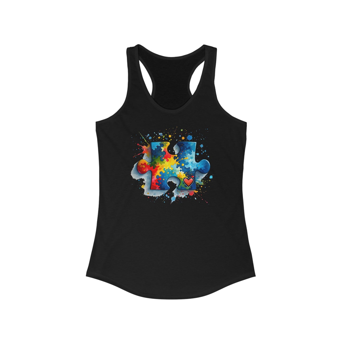 Embrace Diversity - Autism Awareness Watercolor Puzzle Heart Women’s Tank Top