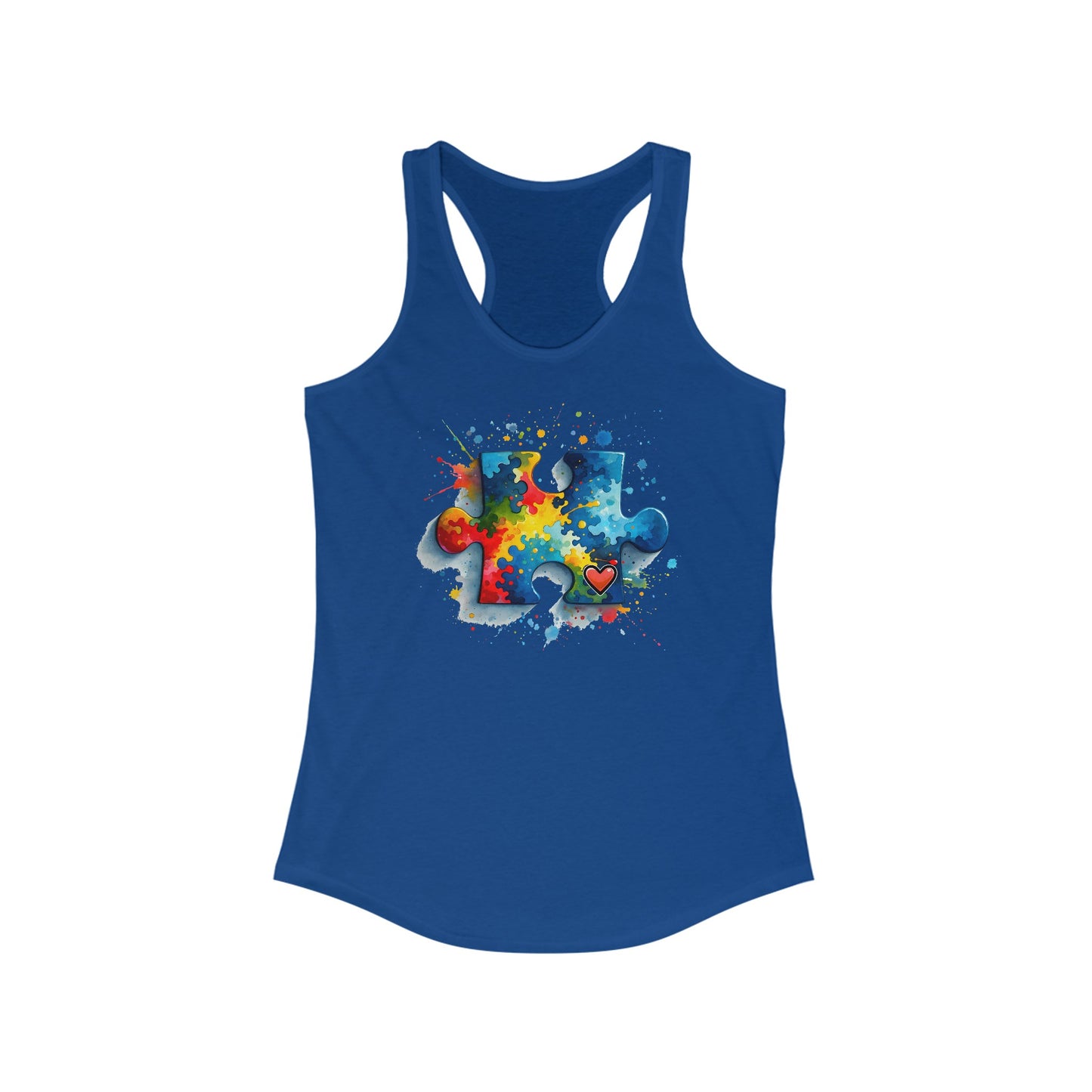 Embrace Diversity - Autism Awareness Watercolor Puzzle Heart Women’s Tank Top