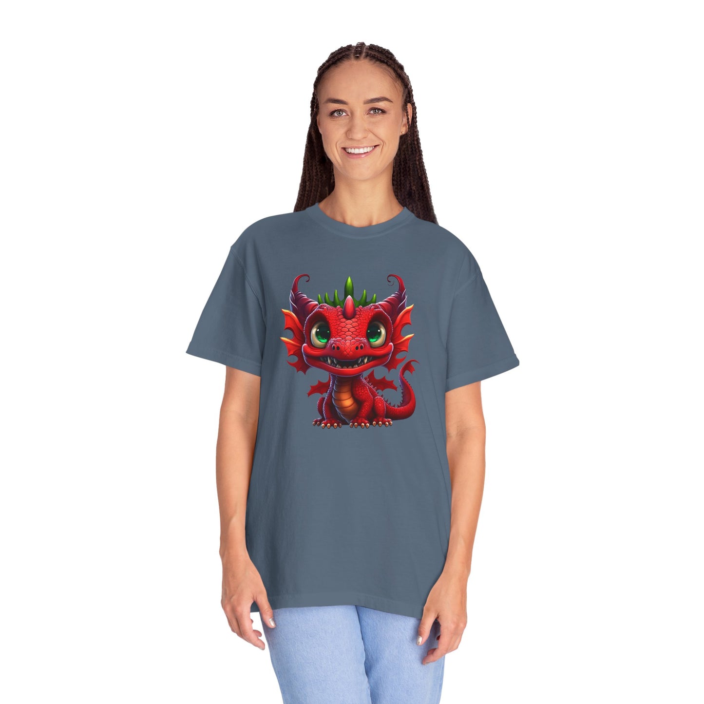 Playful Dragon Delight - Unique Cartoon-Style Dragon T-Shirt Design for Fun and Fantasy Lovers