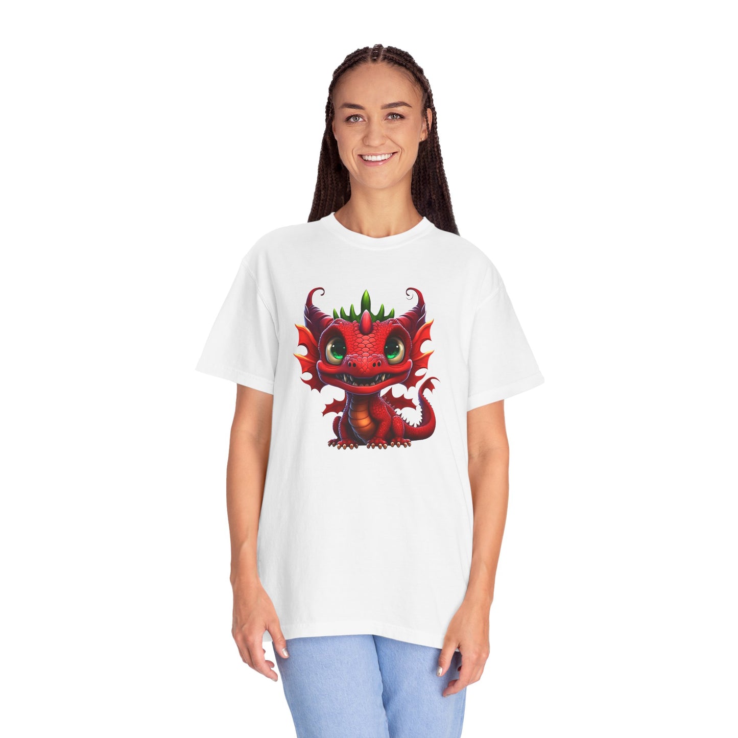 Playful Dragon Delight - Unique Cartoon-Style Dragon T-Shirt Design for Fun and Fantasy Lovers