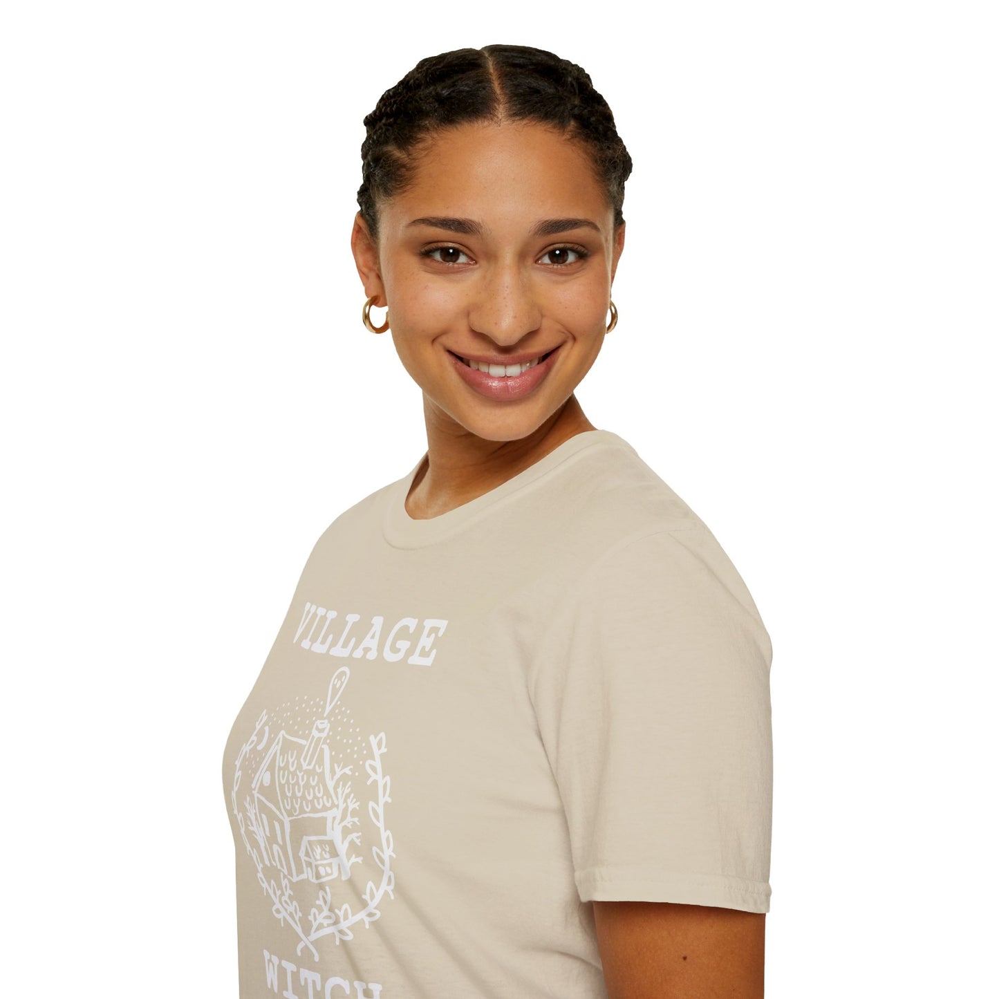 Village Witch - Quaint House & Wreath Softstyle T-Shirt