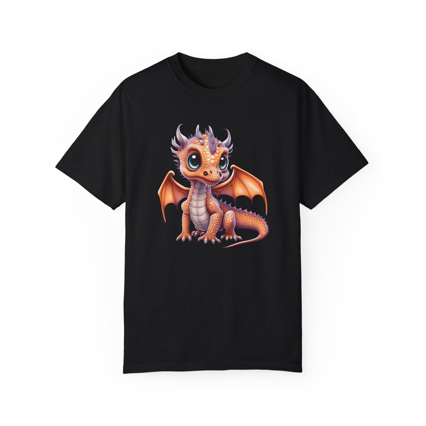 Charming Orange Dragonling T-Shirt Whimsical Fantasy Creature Tee Adorable Dragon Lover Shirt