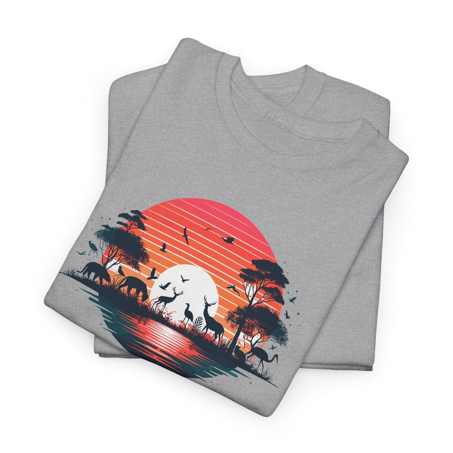 Wildlife Rehabilitation Sunset Silhouette Tee – Embrace Nature’s Serenity