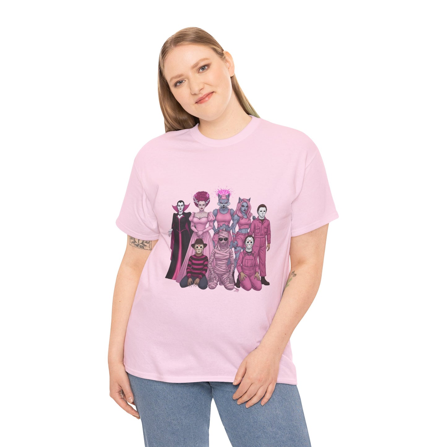 October Horror Pink Awareness Fighting for a Cause Unisex Tee - Breast Cancer Awareness Month