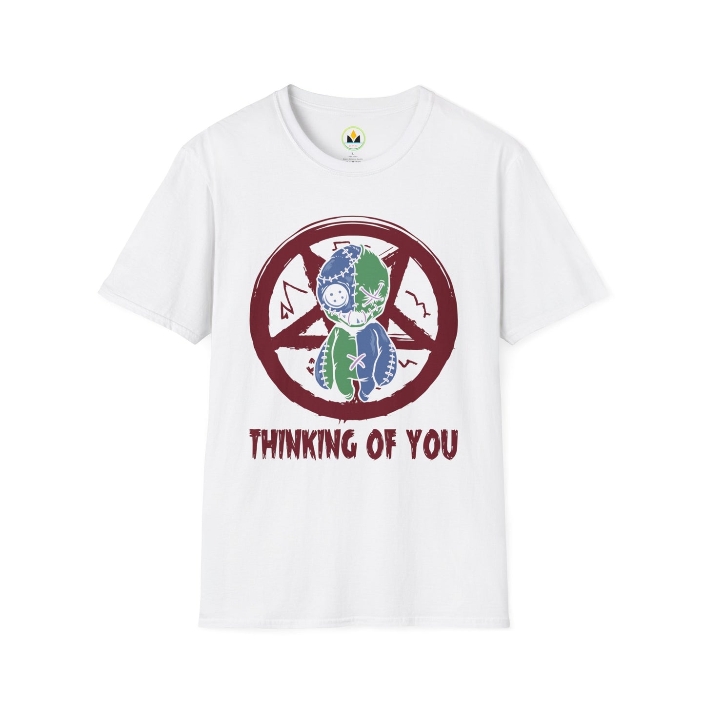 Spooky Voodoo Doll Prohibition Tee - Unique Halloween ‘Thinking of You’ Shirt