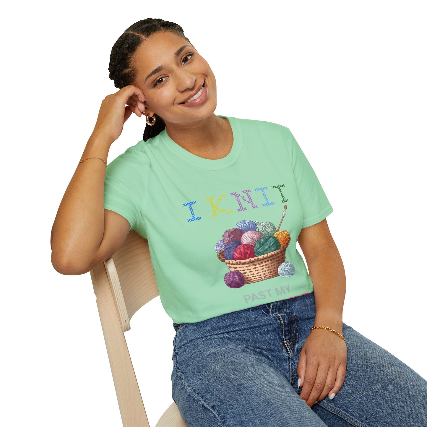Humorous Knitting T-Shirt - I Knit Past My Bedtime - Unique, Comfortable & Crafty
