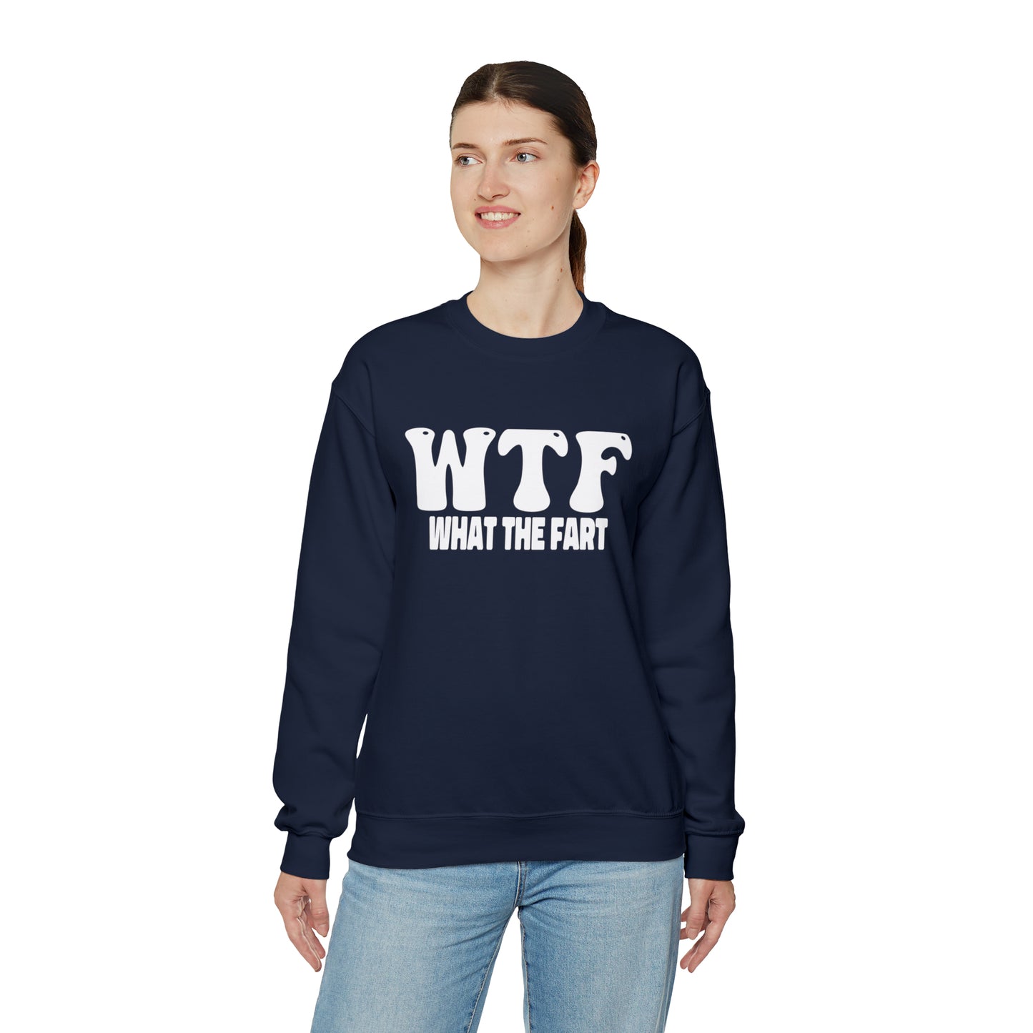 W.T.F. What The Fart unisex Sweatshirt, Women's mens Sweater, Casual, Funny, Humor, Crewneck Sweatshirt