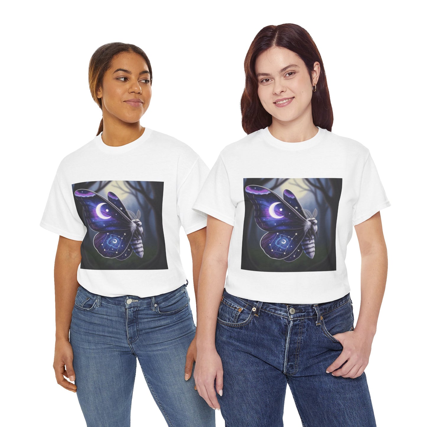 Witchy Galaxy Moth Moon Shirt