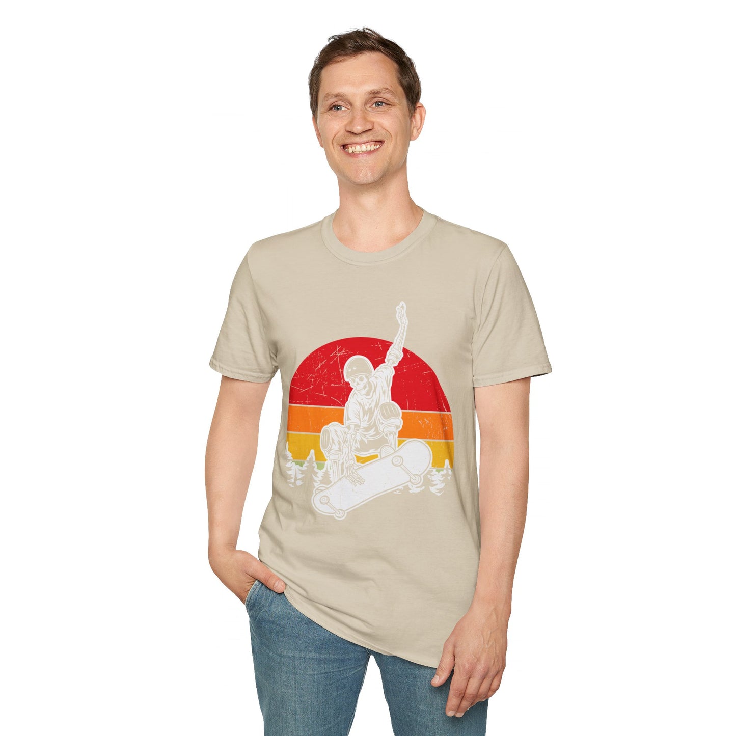 Sunset Skateboarder - Vintage Halloween Unisex T-Shirt