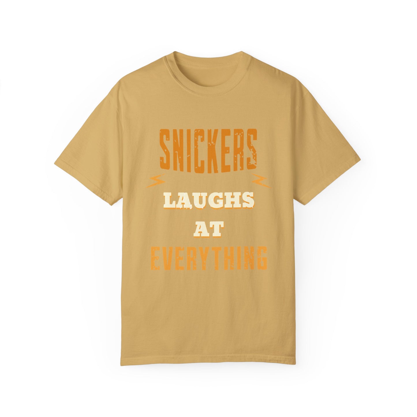 Cheerful 'Laughs at Everything' T-Shirt - coworker/friend Inspired Humorous Fun Shirt