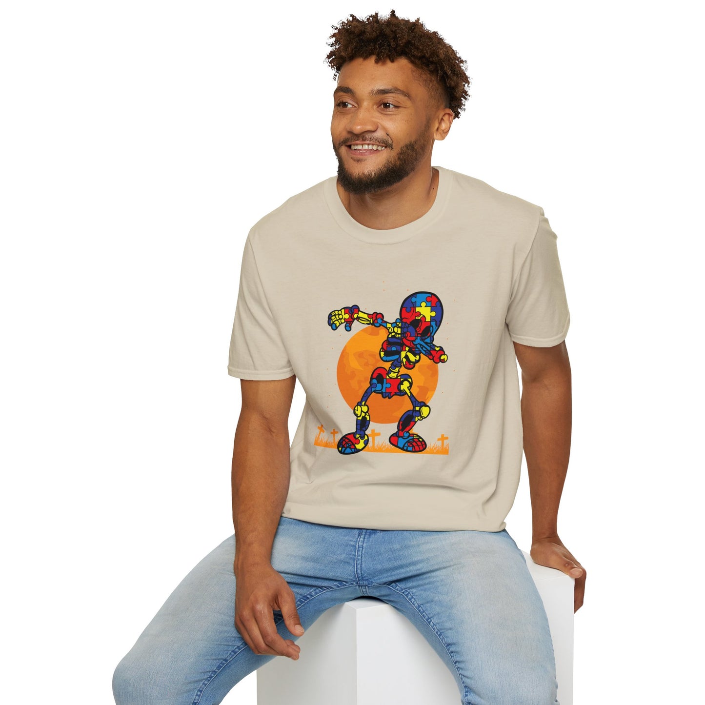 Autism Awareness Halloween Hero Tee - Embrace Uniqueness & Celebrate Differences Unisex Softstyle