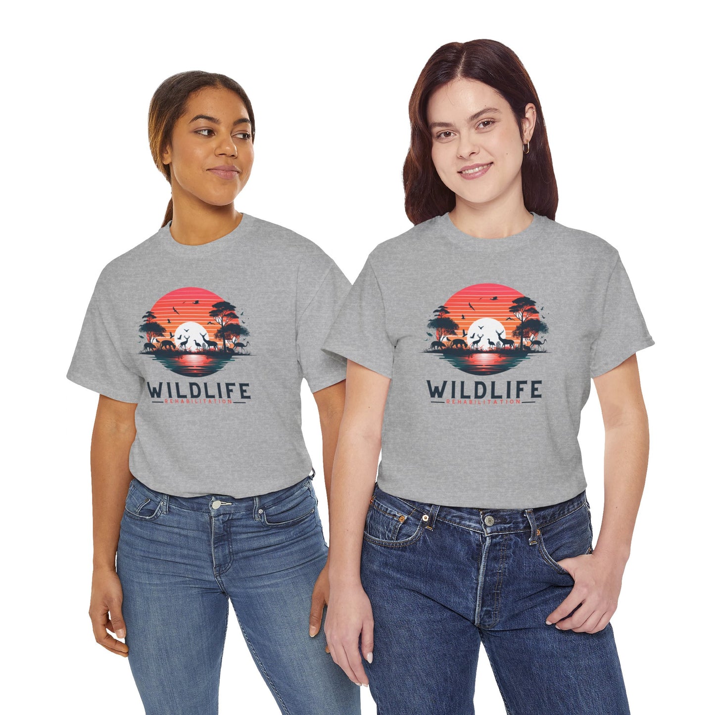 Wildlife Rehabilitation Sunset Silhouette Tee – Embrace Nature’s Serenity