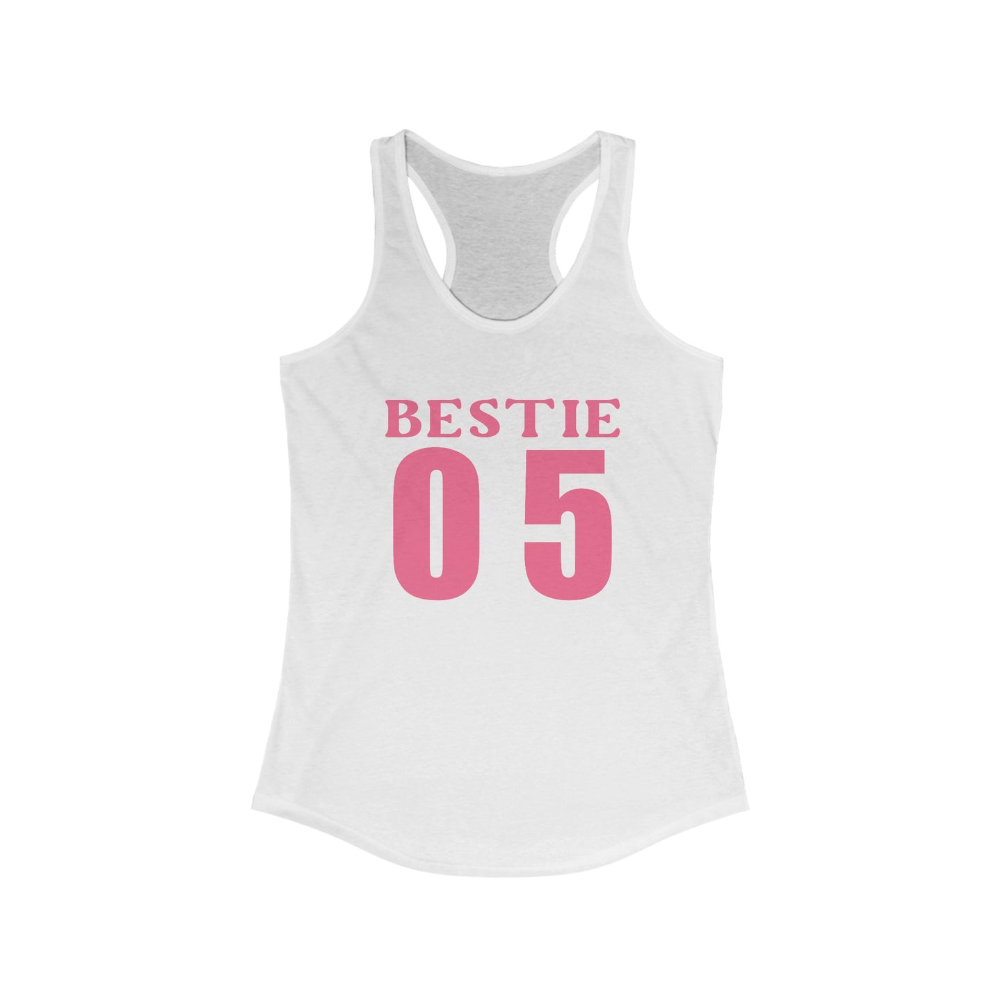 Chic Pink ‘BESTIE 05’ Women’s Tank Top - Perfect Duo Style Statement