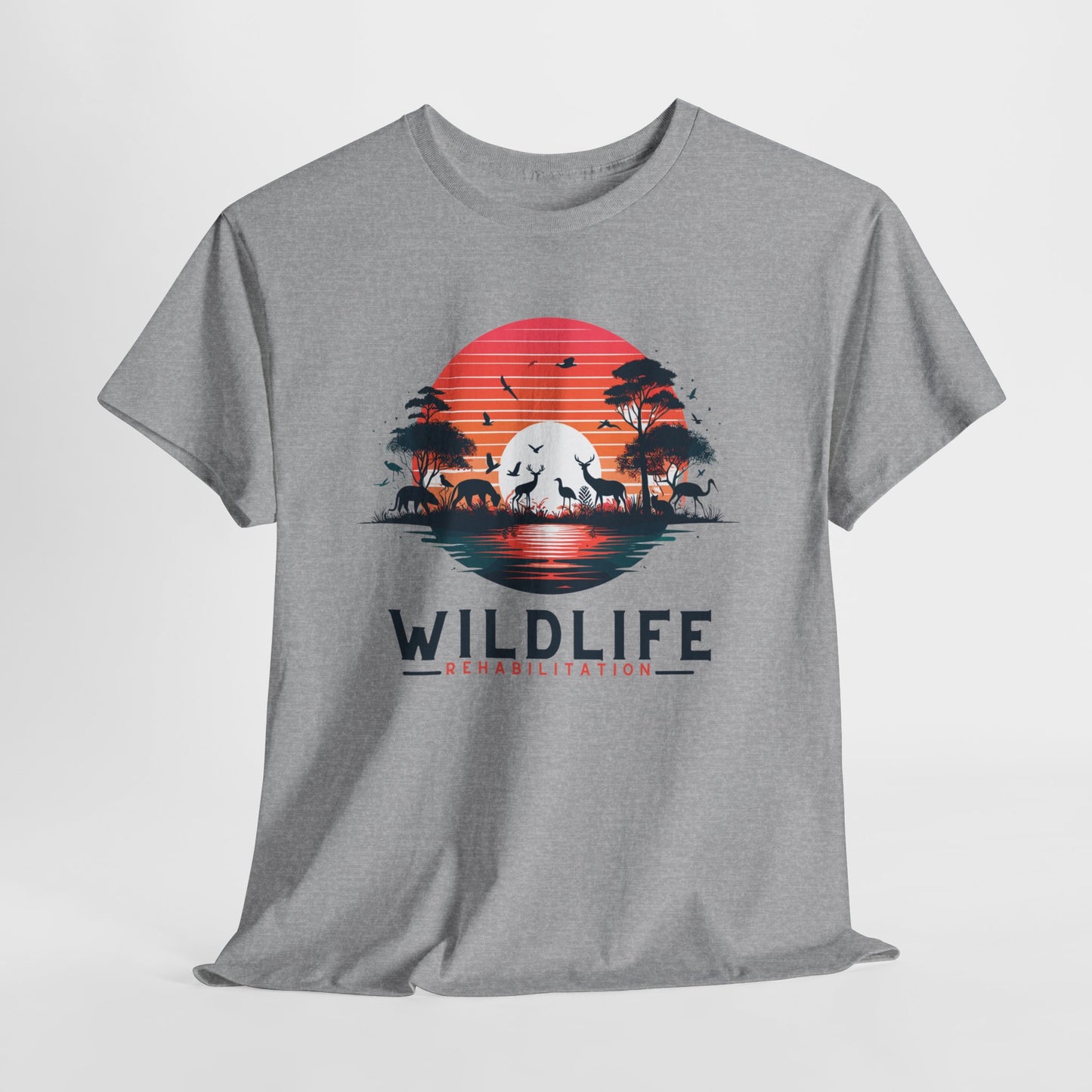 Wildlife Rehabilitation Sunset Silhouette Tee – Embrace Nature’s Serenity