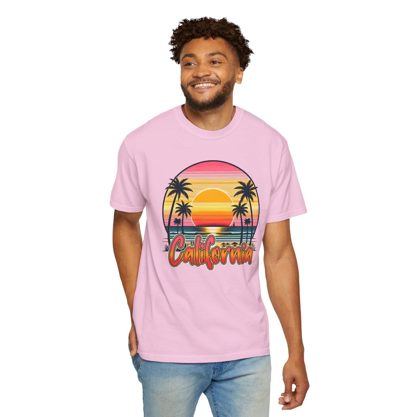 CCalifornia Sunset Palms - Vibrant Beach Vibes T-Shirt