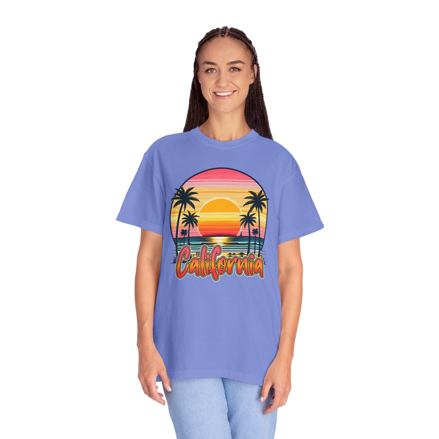 CCalifornia Sunset Palms - Vibrant Beach Vibes T-Shirt
