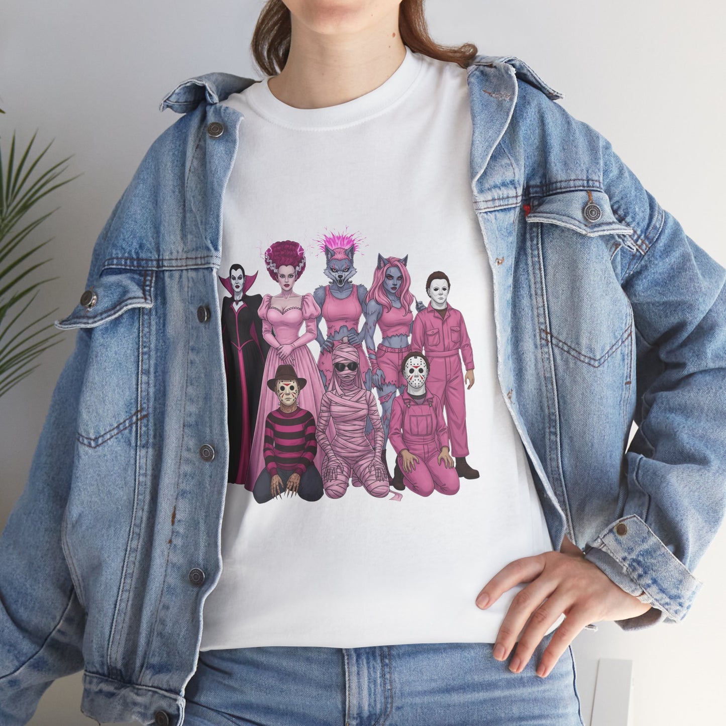 October Horror Pink Awareness Fighting for a Cause Unisex Tee - Breast Cancer Awareness Month