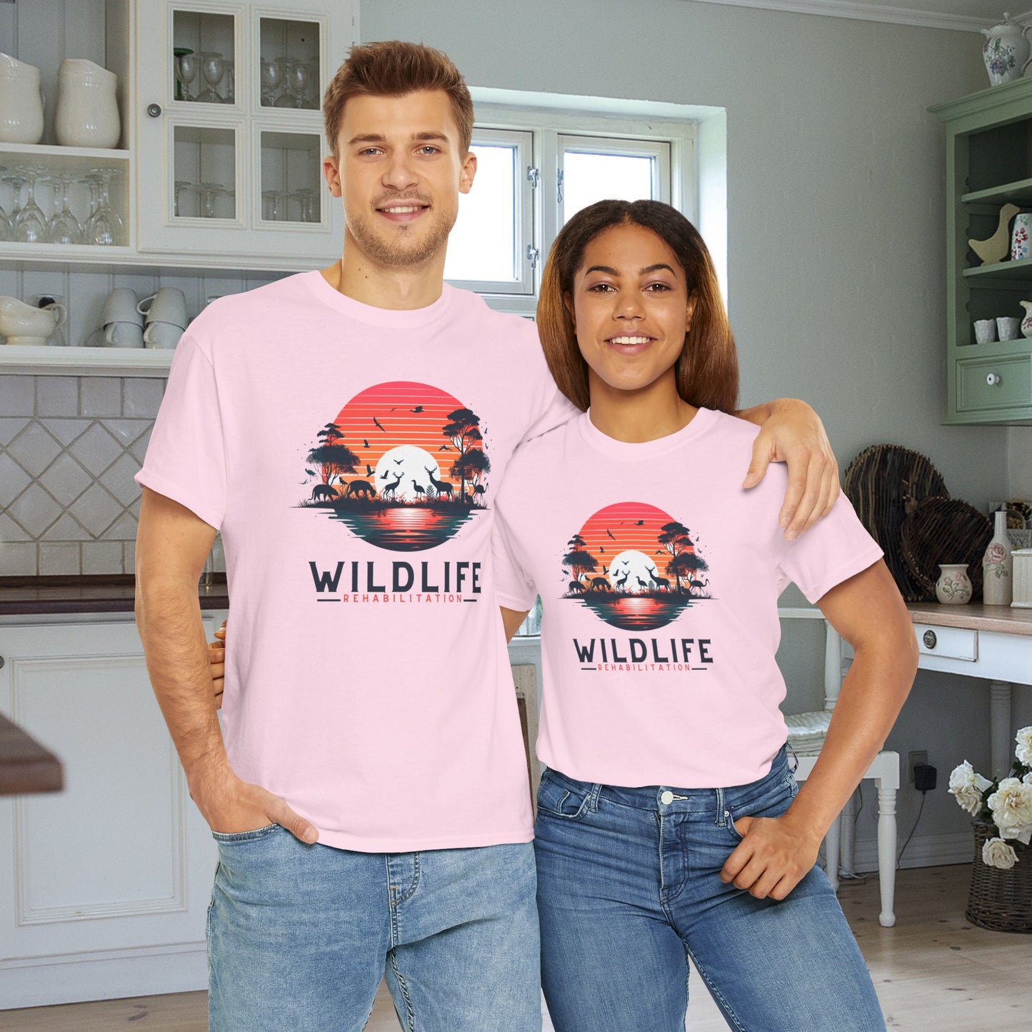 Wildlife Rehabilitation Sunset Silhouette Tee – Embrace Nature’s Serenity