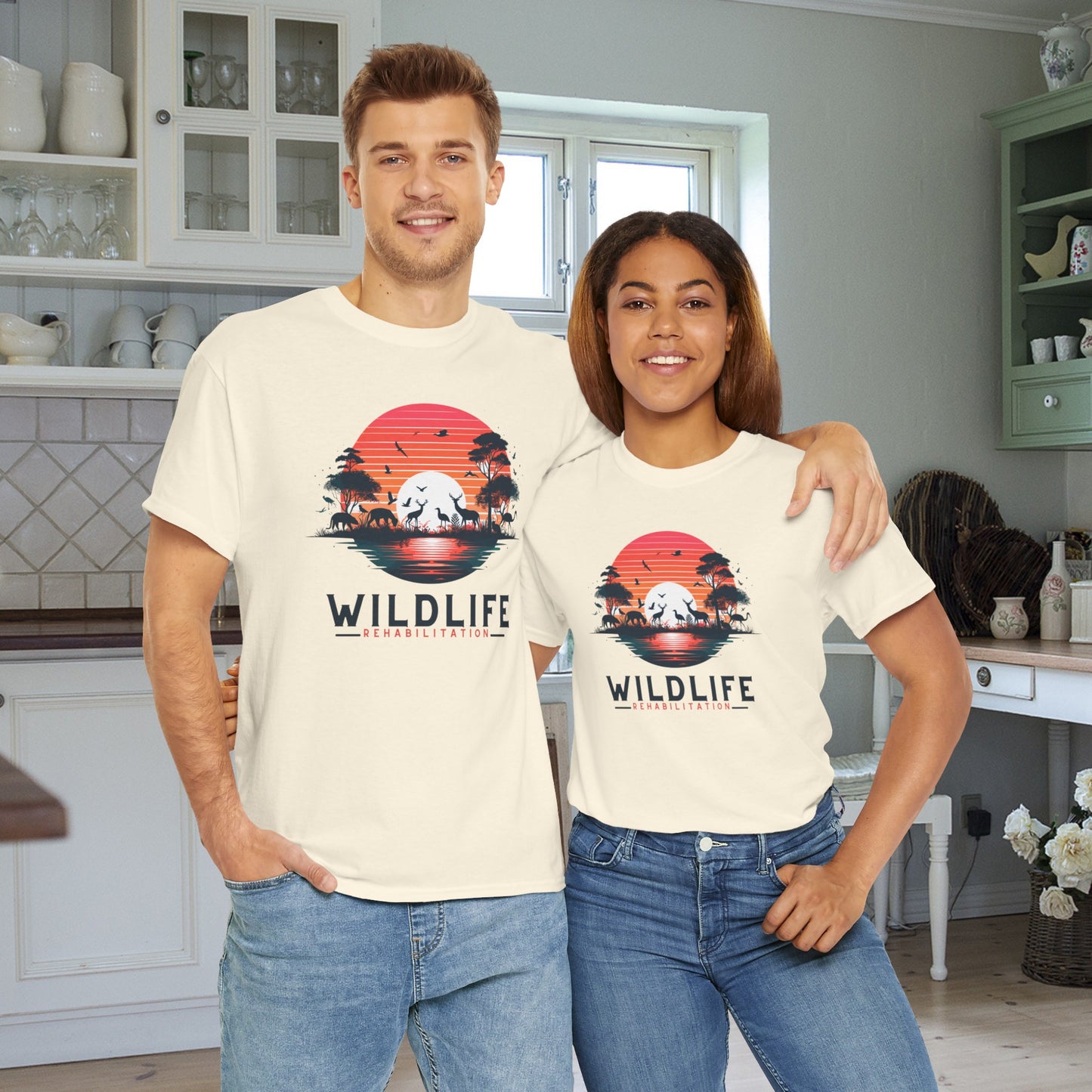 Wildlife Rehabilitation Sunset Silhouette Tee – Embrace Nature’s Serenity