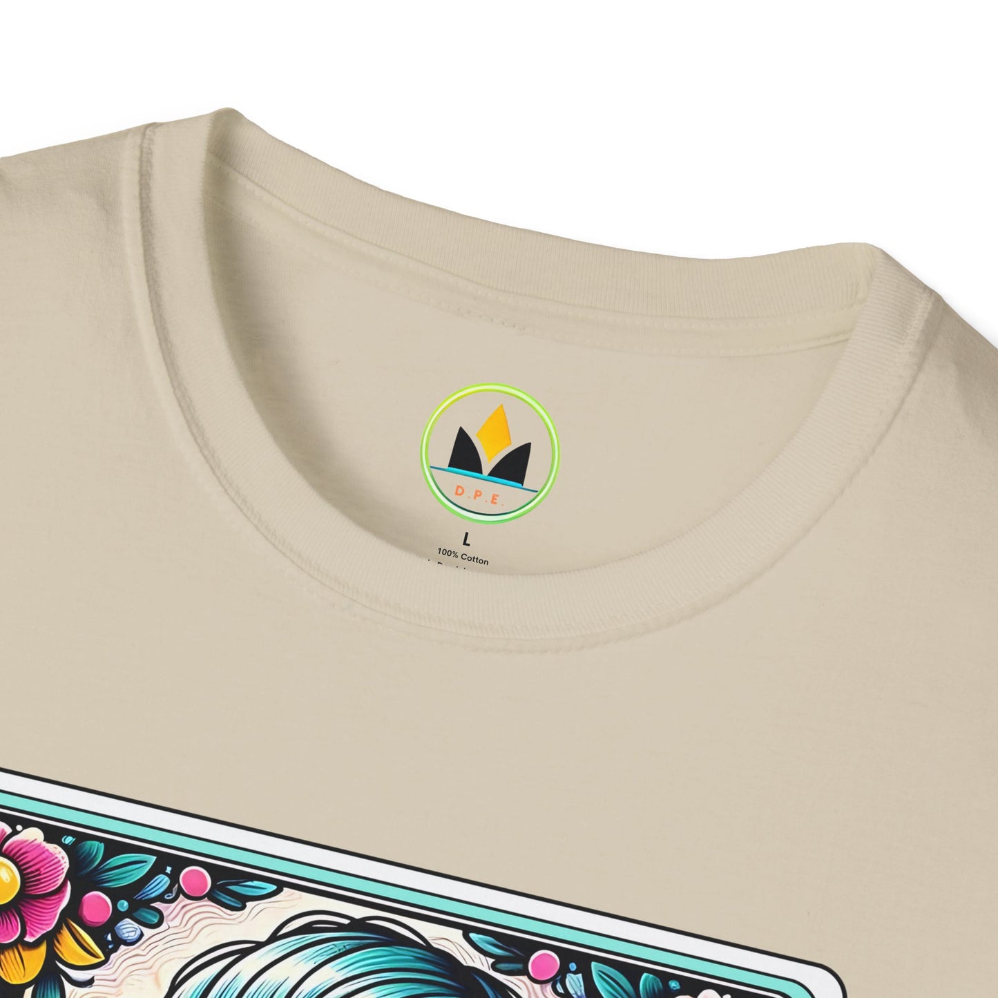 Vibrant Sugar Skull T-Shirt - Unique Spooky Halloween Apparel Inspired by Dia de los Muertos
