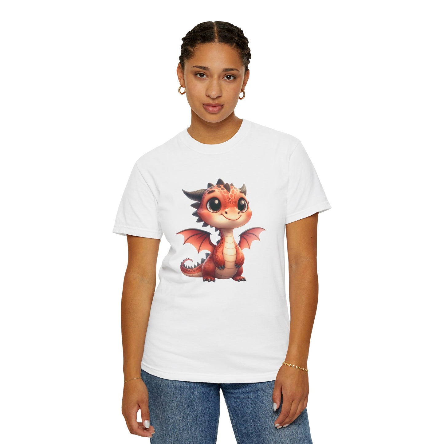Playful Whimsy Dragon - Unique Cartoon-Style Dragon T-Shirt Design for Fun and Fantasy Lovers
