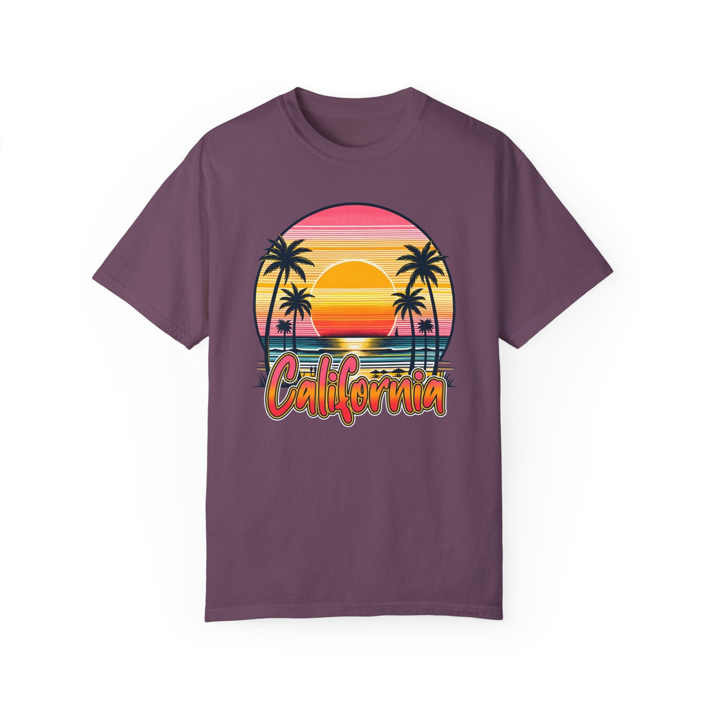 CCalifornia Sunset Palms - Vibrant Beach Vibes T-Shirt