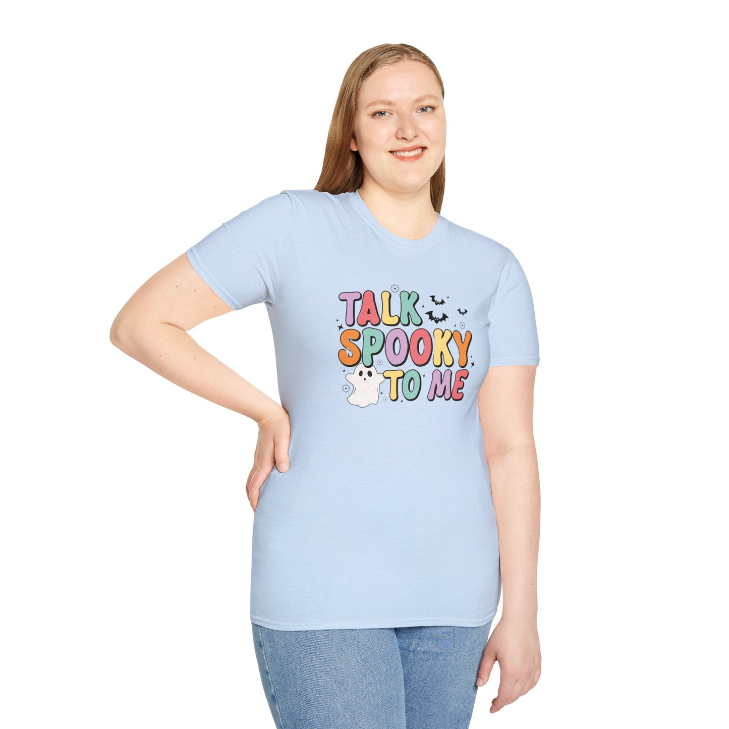 TALK SPOOKY TO ME - Fun Halloween Unisex Softstyle T-Shirt