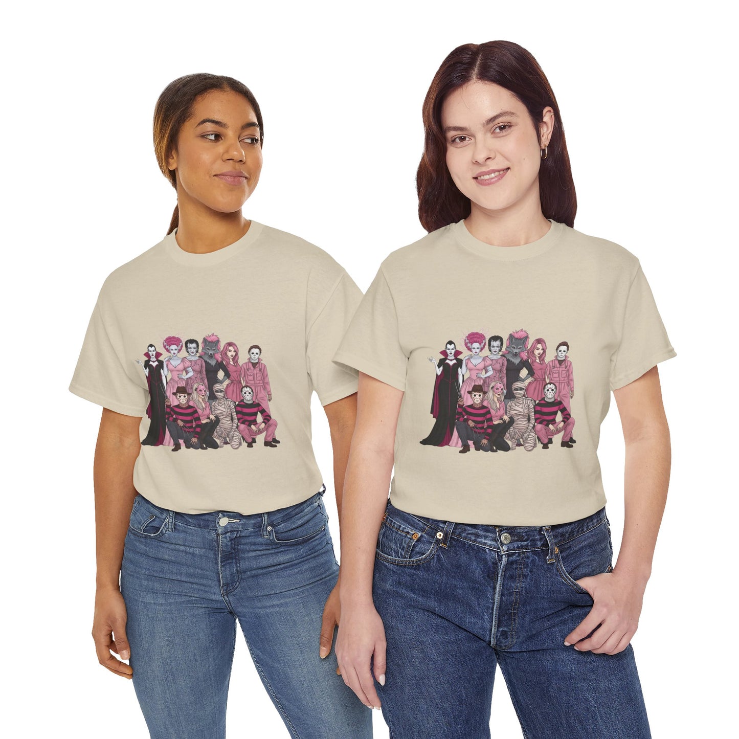 Horror Warriors in Pink Shirt Unisex Tee - Breast Cancer Awareness Month