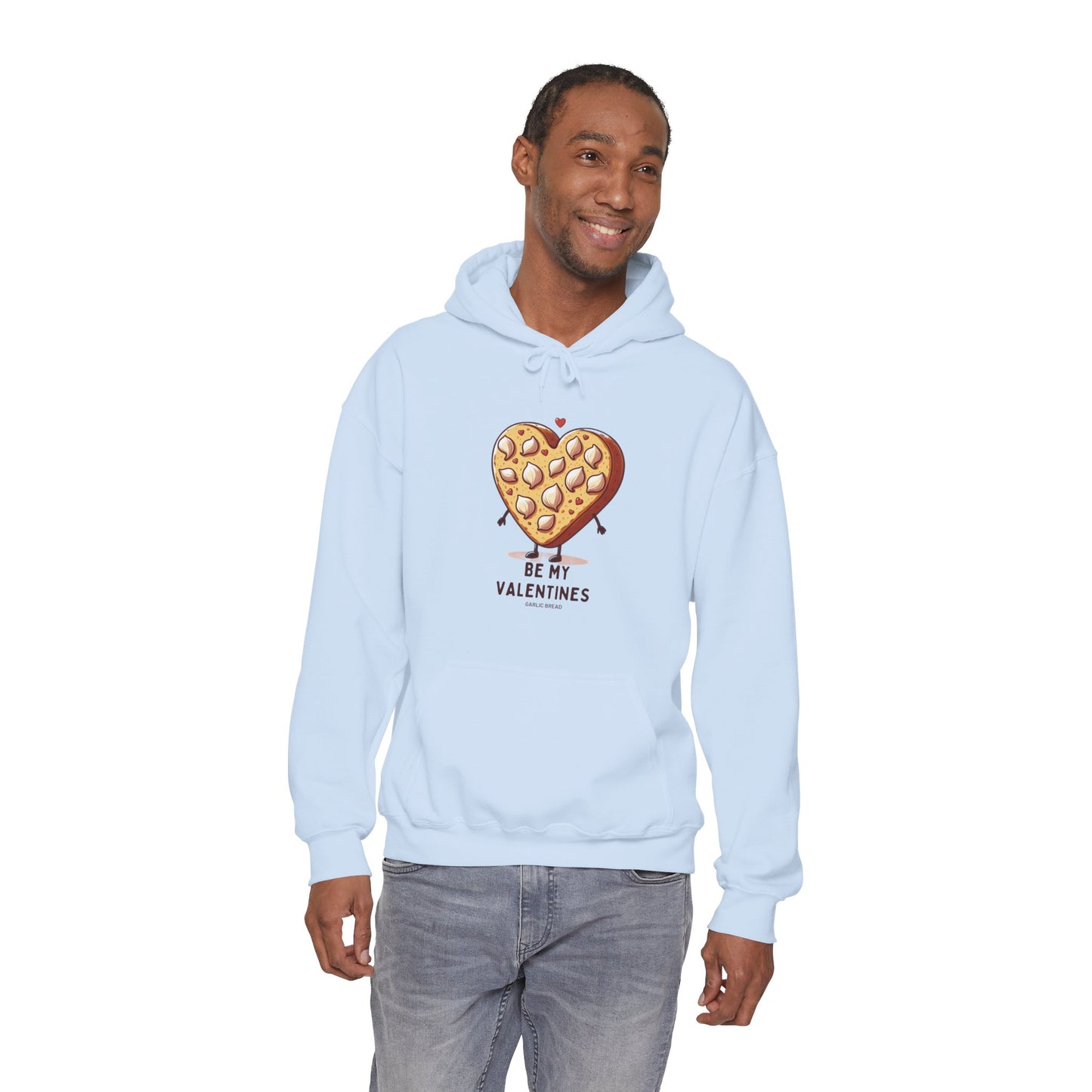 Love at First Bite: Funny Garlic Bread Heart Valentine's Hoodie