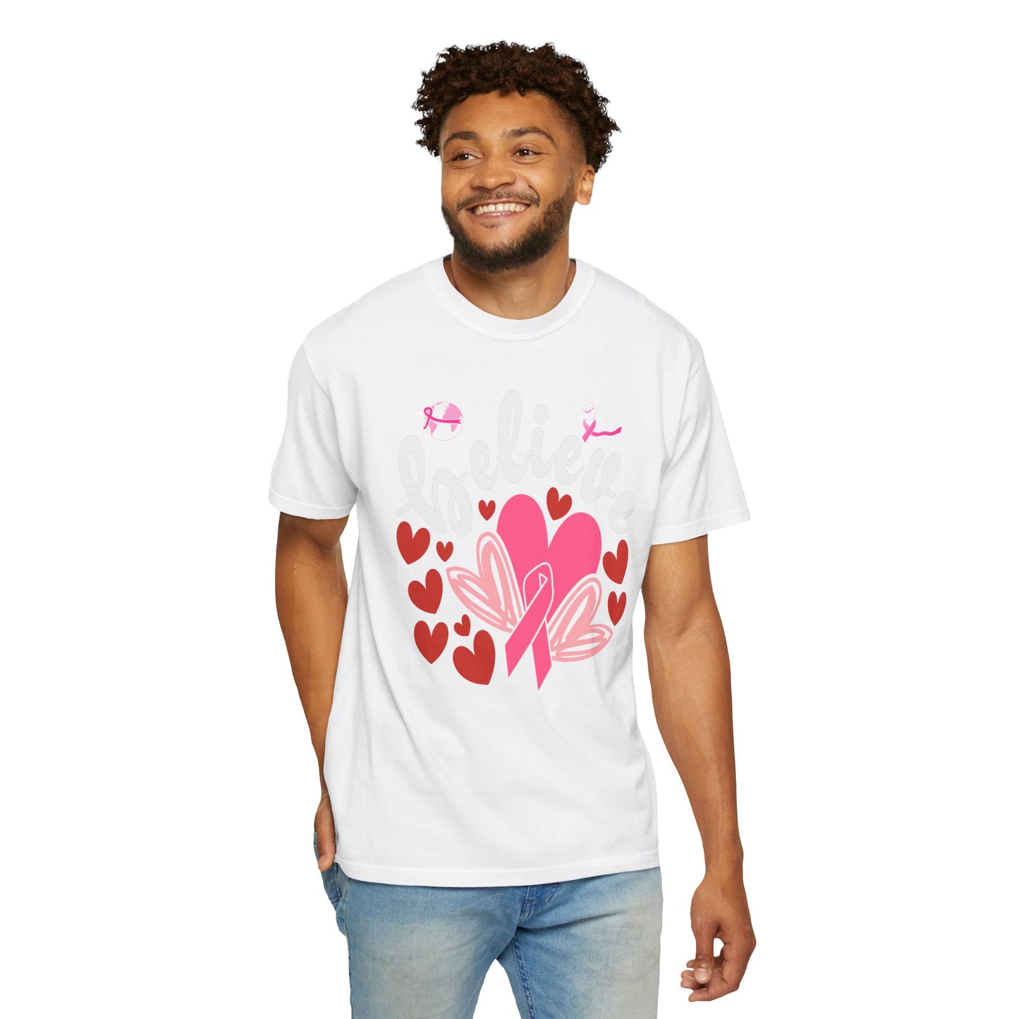 Believe in Love - Breast Cancer Awareness Support Tee