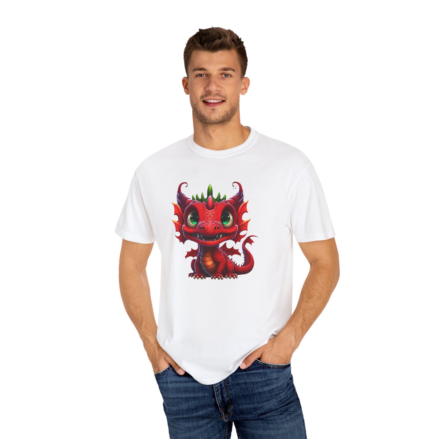 Playful Dragon Delight - Unique Cartoon-Style Dragon T-Shirt Design for Fun and Fantasy Lovers