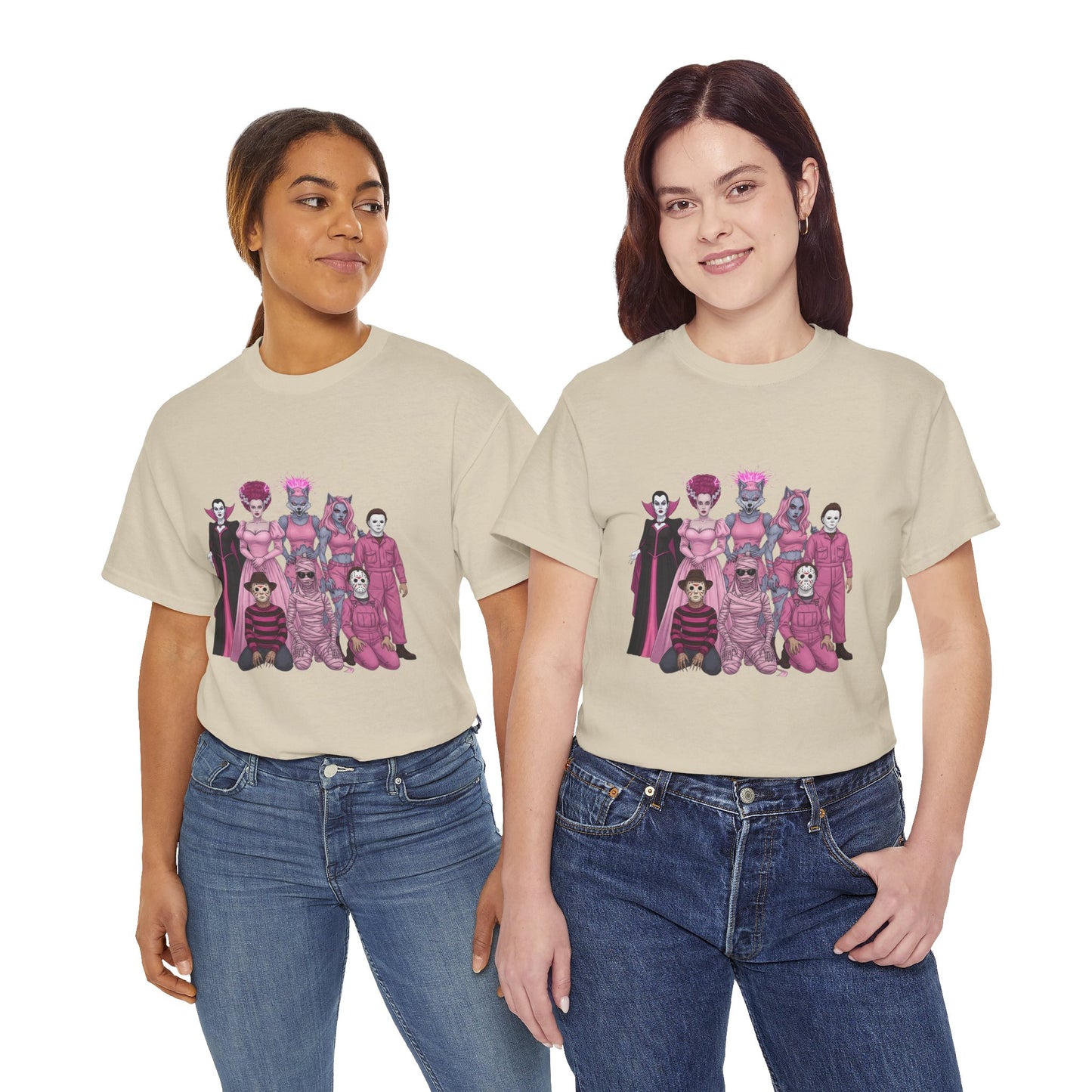 October Horror Pink Awareness Fighting for a Cause Unisex Tee - Breast Cancer Awareness Month