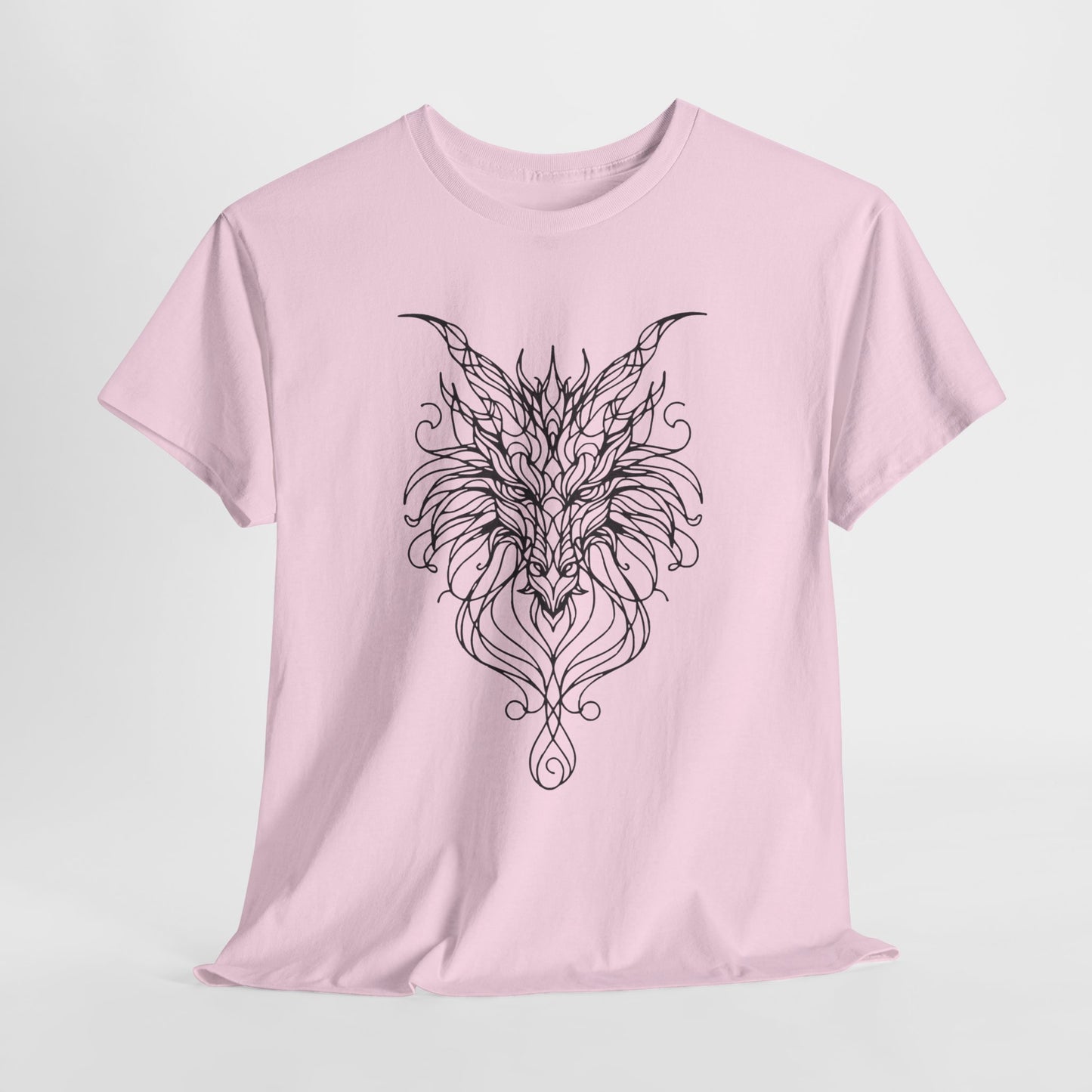 Mystical Dragon Line Art Tee – Elegant Fantasy Creature Design