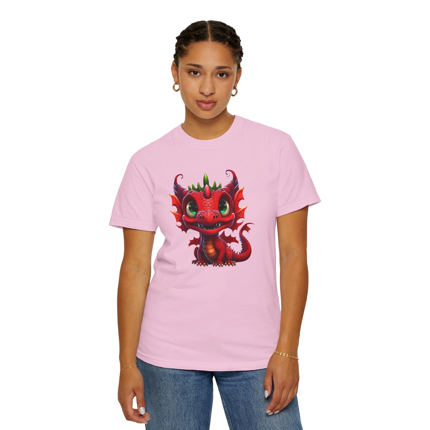 Playful Dragon Delight - Unique Cartoon-Style Dragon T-Shirt Design for Fun and Fantasy Lovers