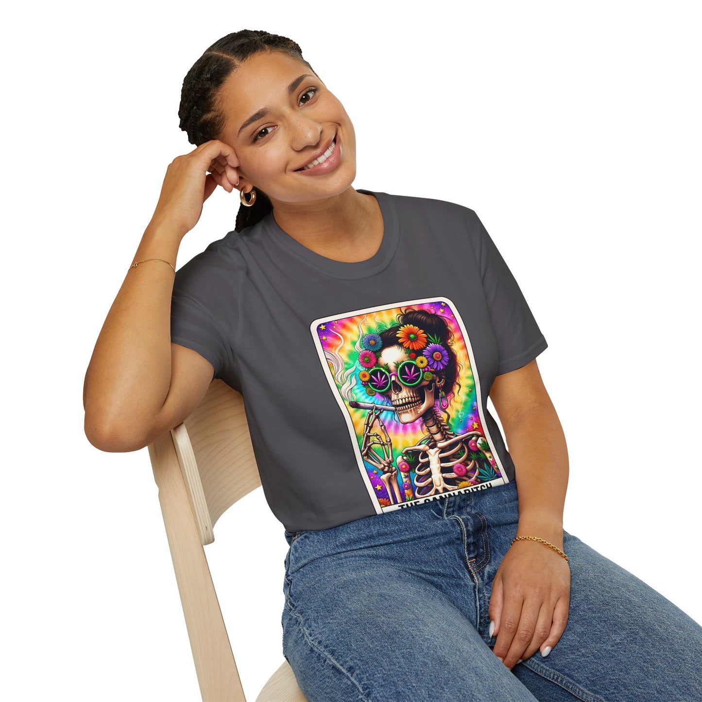 Cannabitch Halloween T-Shirt | Funny Weed Gothic Tee, Spooky Stoner Gift