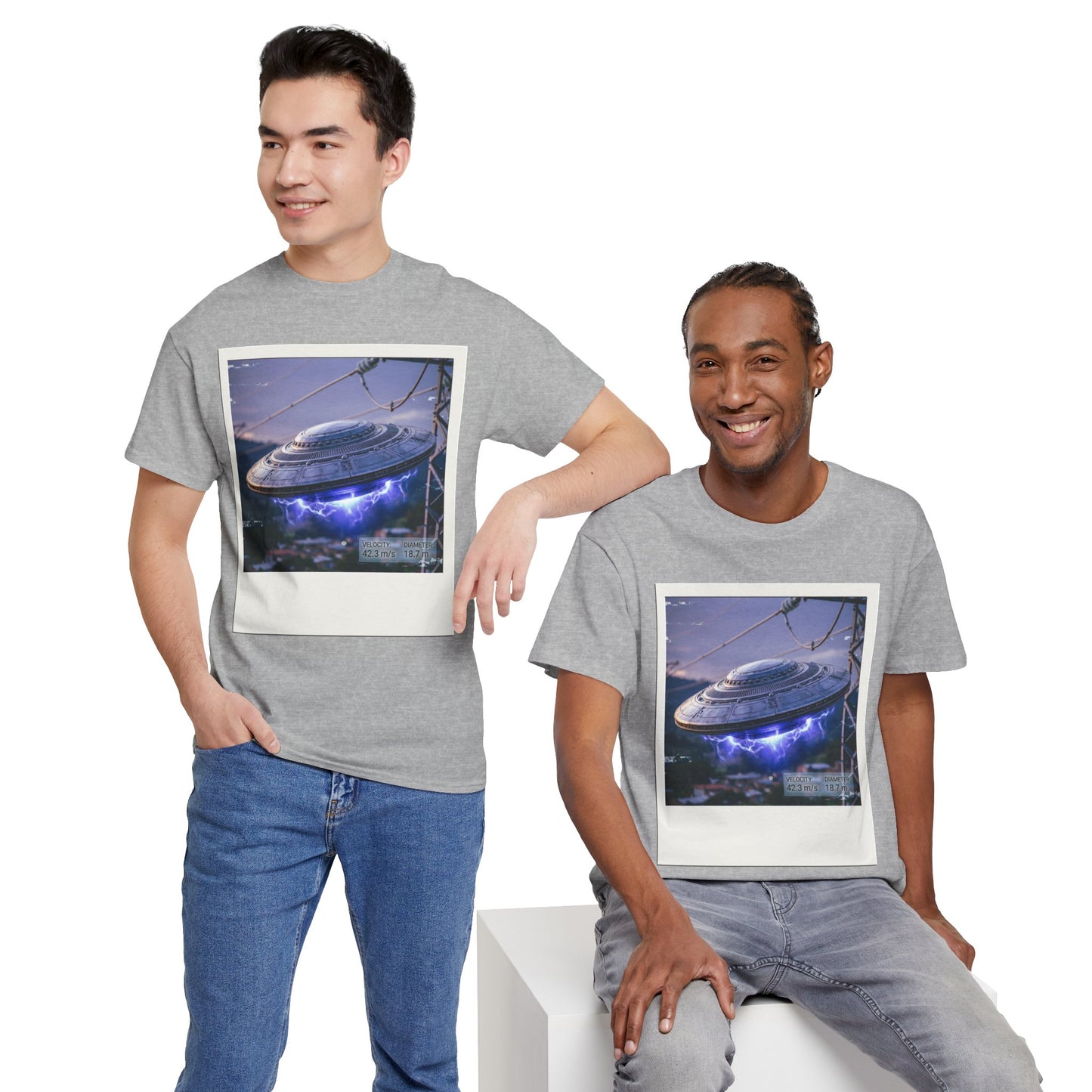 UFO Evidence T-Shirt | Retro Polaroid Alien Sighting Photo