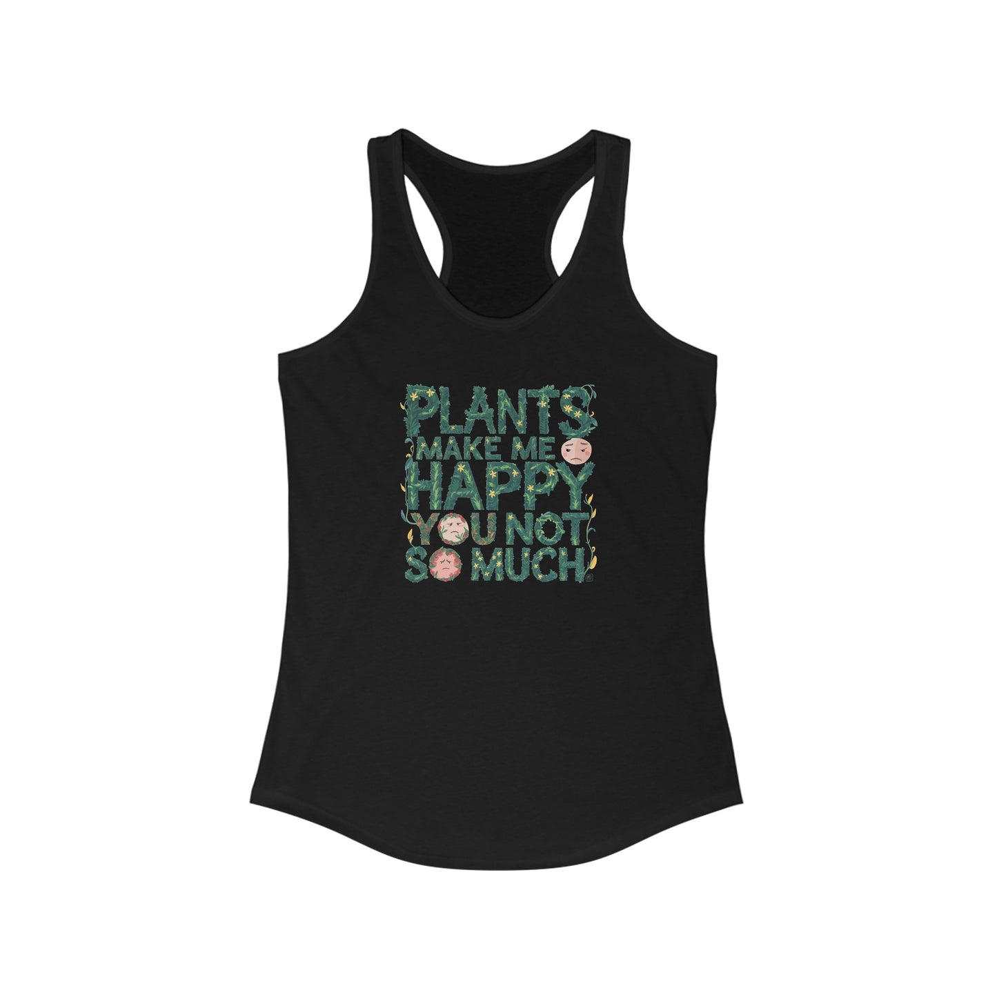 Botanical Bliss Women’s Tank Top with Unique Plant-Themed Design