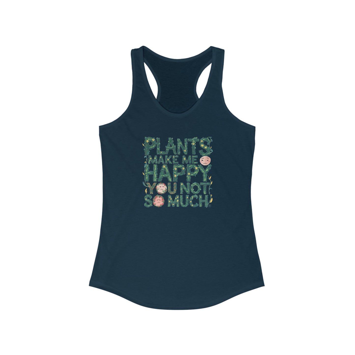Botanical Bliss Women’s Tank Top with Unique Plant-Themed Design