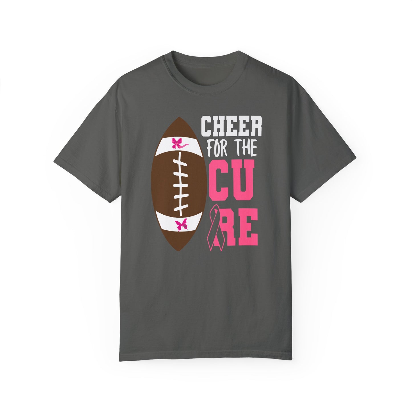 Cheer for the Cure - Breast Cancer Awareness Football T-Shirt