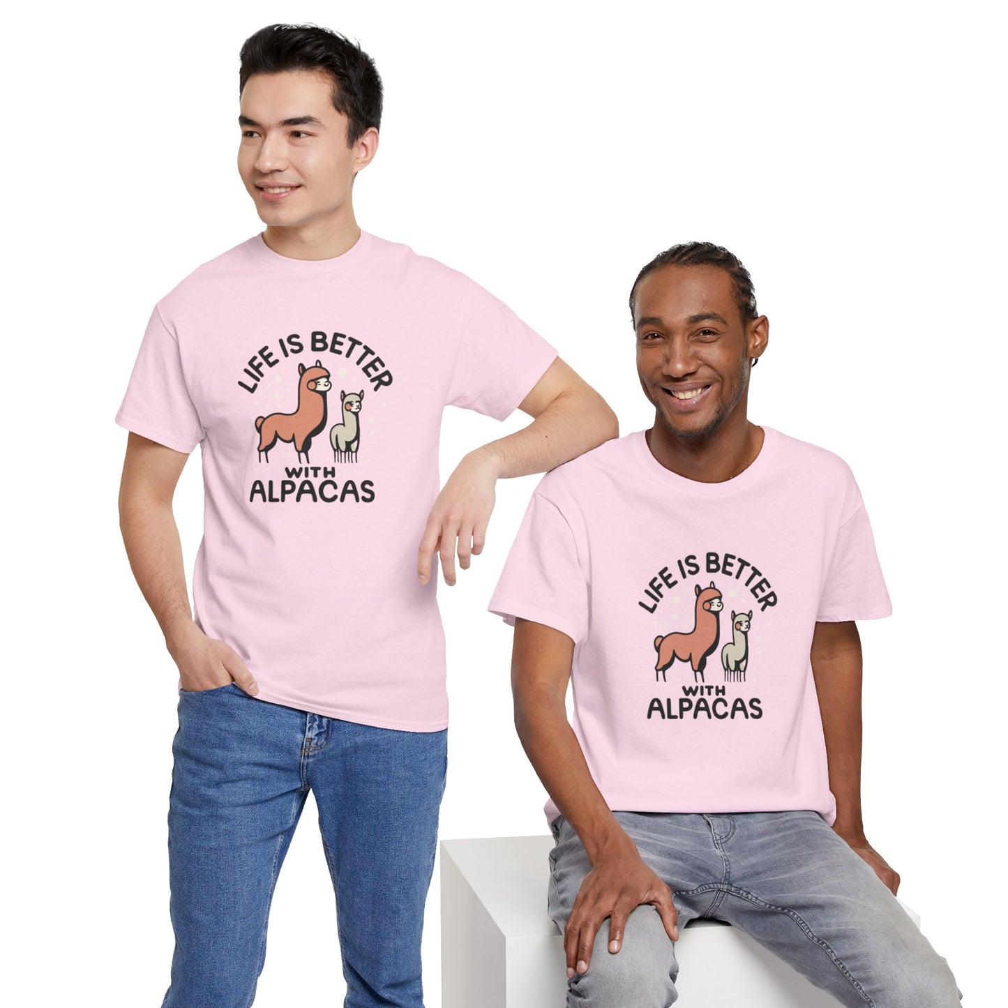 Life is Better with Alpacas - Whimsical T-Shirt for Animal Lover