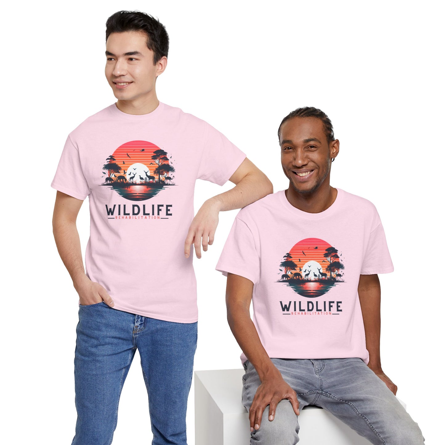 Wildlife Rehabilitation Sunset Silhouette Tee – Embrace Nature’s Serenity