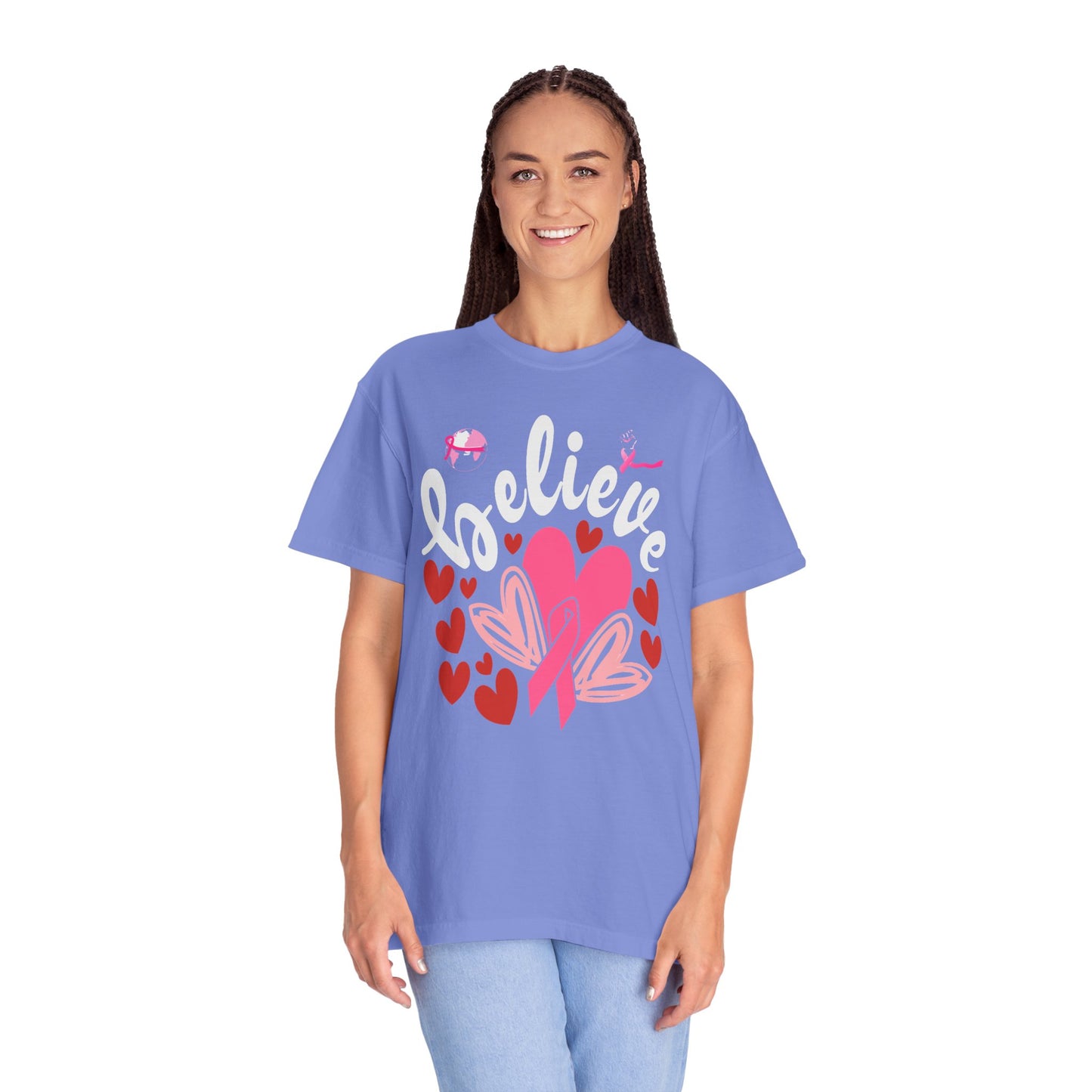 Believe in Love - Breast Cancer Awareness Support Tee