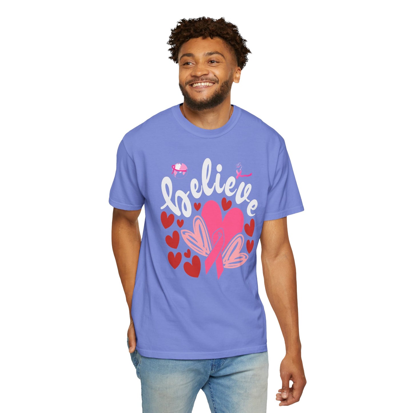 Believe in Love - Breast Cancer Awareness Support Tee