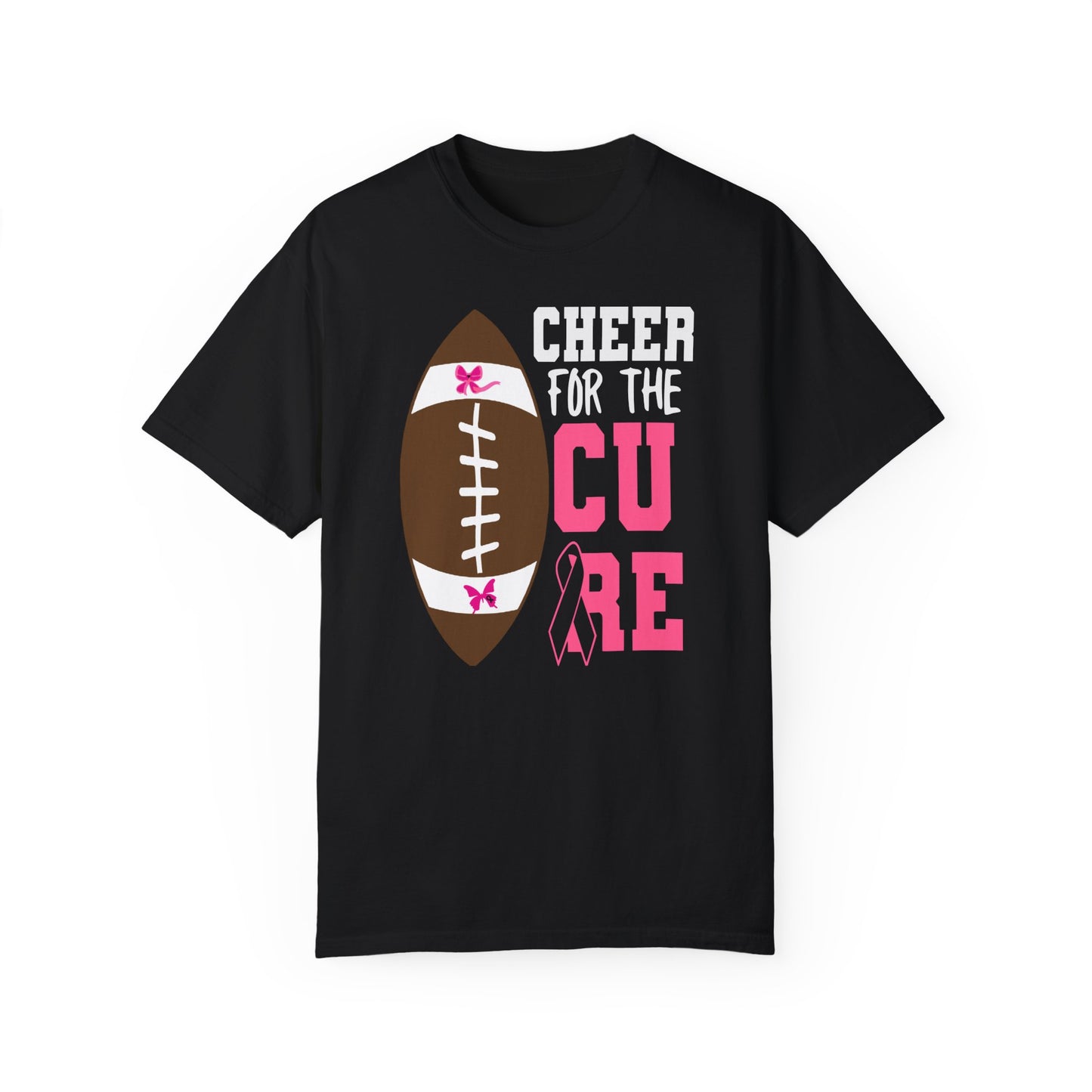 Cheer for the Cure - Breast Cancer Awareness Football T-Shirt