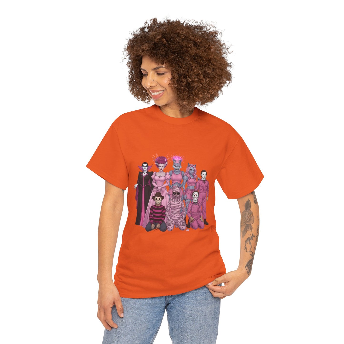 October Horror Pink Awareness Fighting for a Cause Unisex Tee - Breast Cancer Awareness Month