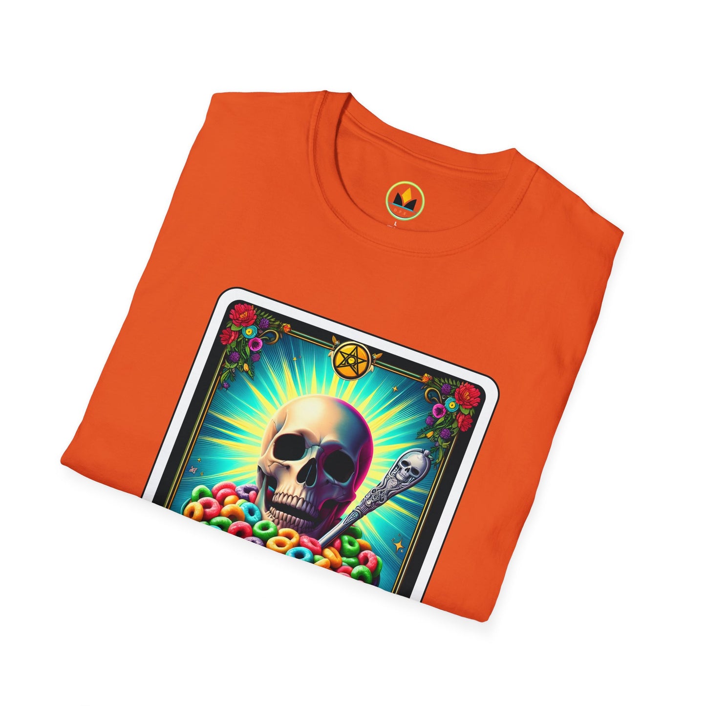 Tarot-Inspired Cereal Killer Halloween Tee - Unique Spooky Design