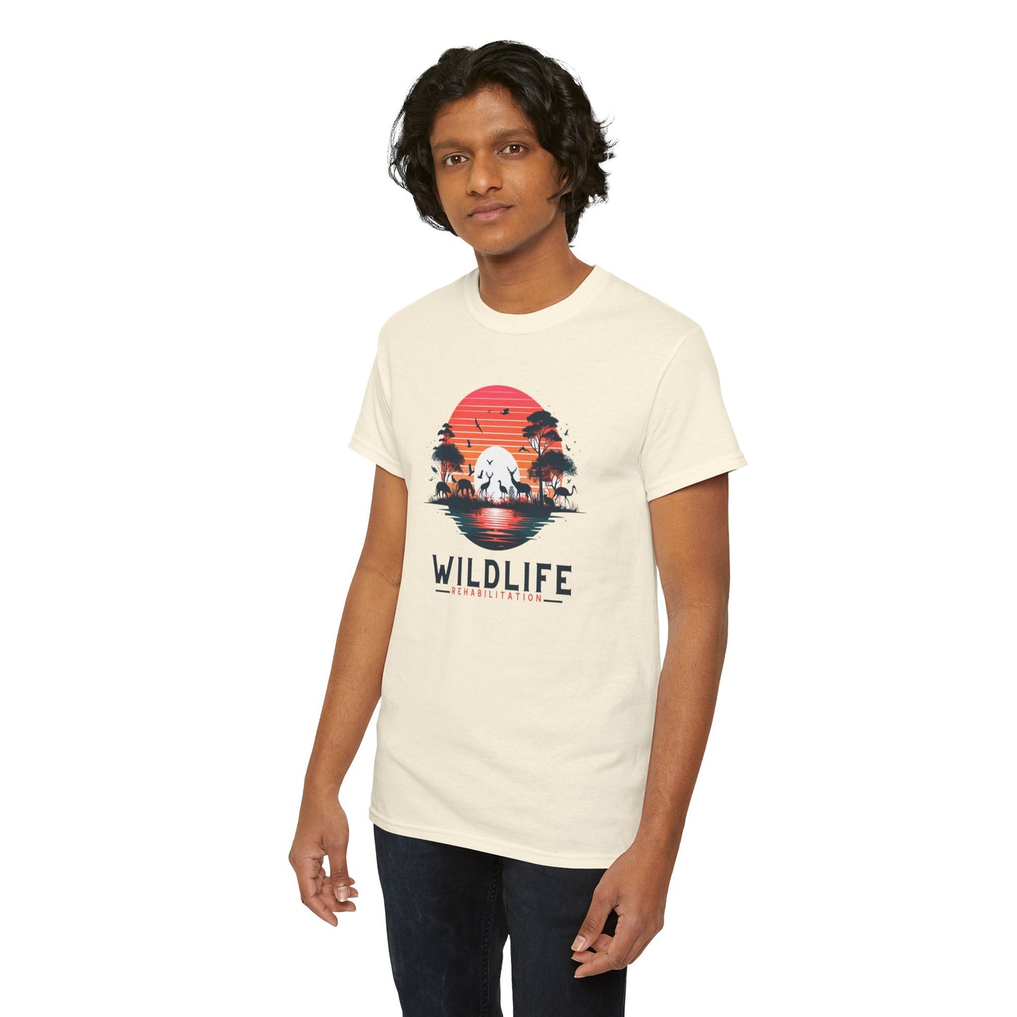 Wildlife Rehabilitation Sunset Silhouette Tee – Embrace Nature’s Serenity